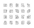 Line Documents Icons Royalty Free Stock Photo