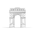 Line drawing of an archway with a detailed architectural design Royalty Free Stock Photo