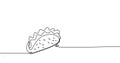 Line Drawing Art Tacho Mexican Food