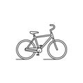 Line drawing of a bicycle featuring Royalty Free Stock Photo