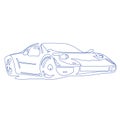 Line drawing of car transportation