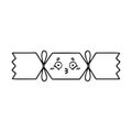 line drawing cartoon christmas cracker Royalty Free Stock Photo