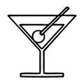 line drawing cartoon fancy cocktail