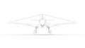 Line drawing illustration of a world war two fighter airplane Royalty Free Stock Photo