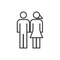 Simple Couple Icon: Togetherness and Partnership Symbol Royalty Free Stock Photo