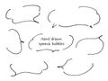 A line drawing speech balloons like a cloud with a wide gap Royalty Free Stock Photo