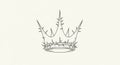 Line drawing of a stylized crown Royalty Free Stock Photo