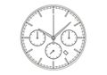 The main dial has minimal hour markers, and sleek hands display time Royalty Free Stock Photo