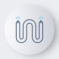 Line Electric cable icon isolated on white background. Electrical wire. Colorful outline concept. Vector Royalty Free Stock Photo