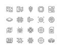 Line Electronics Icons Royalty Free Stock Photo