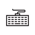 Computer vector thin line icon Royalty Free Stock Photo