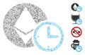 Line Ethereum Credit Time Icon Vector Collage