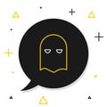Line Executioner mask icon isolated on white background. Hangman, torturer, executor, tormentor, butcher, headsman icon