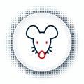 Line Experimental mouse icon isolated on white background. Colorful outline concept. Vector