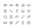 Line Fast Food Icons