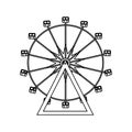 Line ferris wheel mechanical carnival game