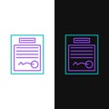 Line Filled form icon isolated on white and black background. File icon. Checklist icon. Business concept. Colorful Royalty Free Stock Photo