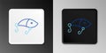 Line Fishing lure icon isolated on grey background. Fishing tackle. Colorful outline concept. Vector Royalty Free Stock Photo