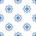 Line Flower icon isolated seamless pattern on white background. 8 March. International Happy Women Day. Colorful outline Royalty Free Stock Photo