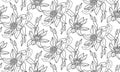 Floral seamless pattern with clematis flowers and leaves. Pattern for invitations, cards, print, textile, fabric, wallpapers Royalty Free Stock Photo