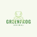 Line frog jump green logo design vector graphic symbol icon illustration creative idea