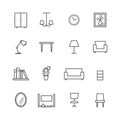 Line furniture icons