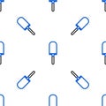 Line Garden trowel spade or shovel icon isolated seamless pattern on white background. Gardening tool. Tool for Royalty Free Stock Photo