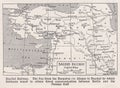 Vintage map of Bagdad Railway - Bosporus via Aleppo to Bagdad