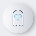 Line Ghost icon isolated on white background. Happy Halloween party. Colorful outline concept. Vector Royalty Free Stock Photo