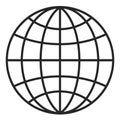 Line globe icon