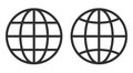Line globe vector icon