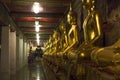 Line of golden statues