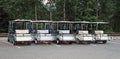 Line Of Golf Carts Royalty Free Stock Photo
