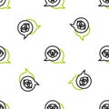 Line Grandfather icon isolated seamless pattern on white background. Vector