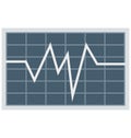 Line Graph Color Isolated Vector Icon that easily can be modified and edit. Royalty Free Stock Photo