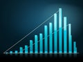 A line graph showing steady financial growth. The concept of financial success. AI-Generated Royalty Free Stock Photo