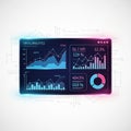 Line graphs bar charts and a pie chart highlighting metrics such Royalty Free Stock Photo