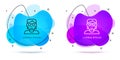 Line Hacker or coder icon isolated on white background. Programmer developer working on code, coding, testing, debugging Royalty Free Stock Photo