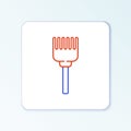 Line Hairbrush icon isolated on white background. Comb hair sign. Barber symbol. Colorful outline concept. Vector Royalty Free Stock Photo