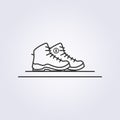 line hiking boots icon vector illustration logo design Royalty Free Stock Photo