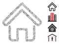 Line Home Icon Vector Collage