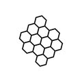 Line Honeycomb Icon.Vector Illustration