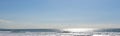 Line of horizon of the boundless Pacific Ocean in Los Angeles Royalty Free Stock Photo