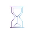 Line hourglass object design to know the time