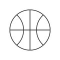 Line icon basketball ball