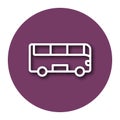 Line icon of bus with shadow