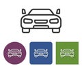 Line icon of car