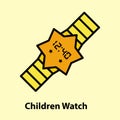 Line icon of Children Watch