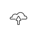 Line icon. Cloud upload, download Royalty Free Stock Photo
