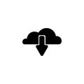 Line icon. Cloud upload, download Royalty Free Stock Photo